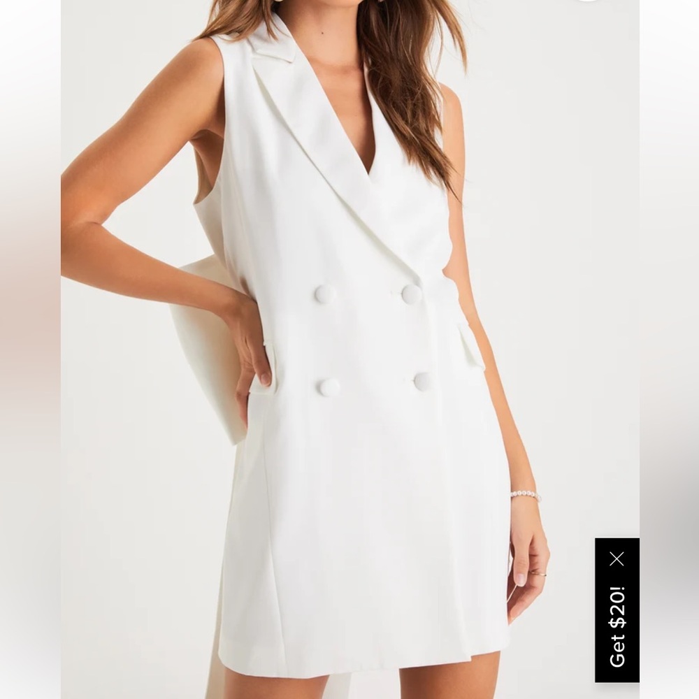 Lulus White Blazer Dress